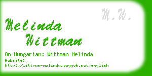 melinda wittman business card